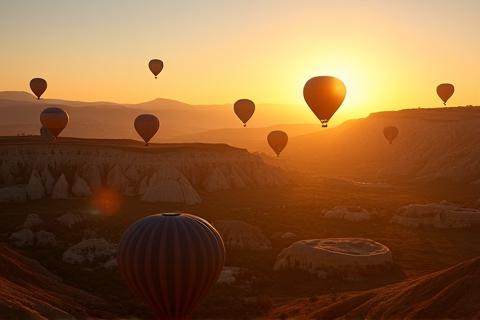Kapadokya'da sıcak hava balonları