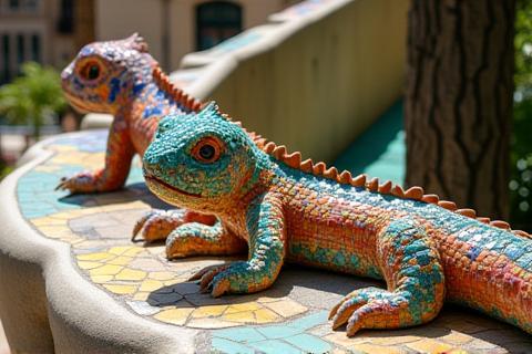 Barselona'da Park Güell, İspanya